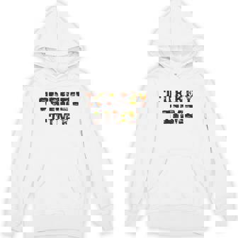 Trendy Turkey Time Thanksgiving Kids Raglan Baseball Tee Unisex Hoodie - Monsterry