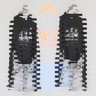 Chicken Merry Chickmas Christmas Lights Farm Animal Raglan Sleeve Sweatshirt - Monsterry