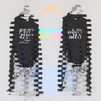 Cute Be Salty Stay Lit Matthew 513-15 Christian Apparel Sponge Fleece Raglan Crewneck Sweatshirt - Monsterry