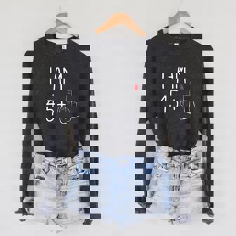 46Th Birthday Girl I Am 45 Plus 1 Middle Finger Sponge Fleece Raglan Crewneck Sweatshirt - Monsterry