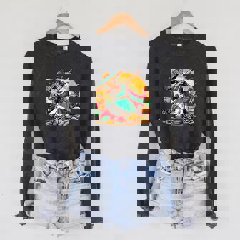 Dabbing Mexican Poncho Sombrero Cinco De Mayo Girl Boy Sponge Fleece Raglan Crewneck Sweatshirt - Monsterry