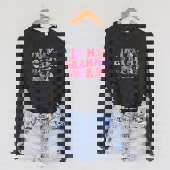 In My Grammy Era Groovy For Grandma Sponge Fleece Raglan Crewneck Sweatshirt - Monsterry