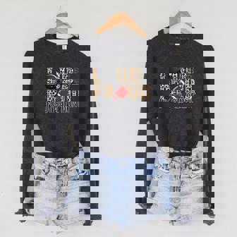 Loud Proud Football Aunt Leopard Print Cheetah Pattern Sponge Fleece Raglan Crewneck Sweatshirt - Monsterry