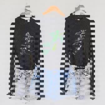 Proud Plant Parent Grow Monstera Adansonii In Fake Pocket Sponge Fleece Raglan Crewneck Sweatshirt - Monsterry