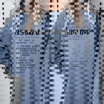 Nasty Woman Dictionary Definition Cute Feminist Comfort Colors Sweatshirt - Monsterry