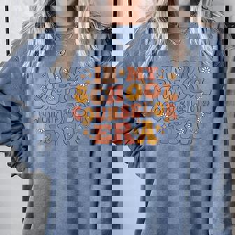 Retro In My School Counselor Era Back To School Women Comfort Colors Sweatshirt - Monsterry