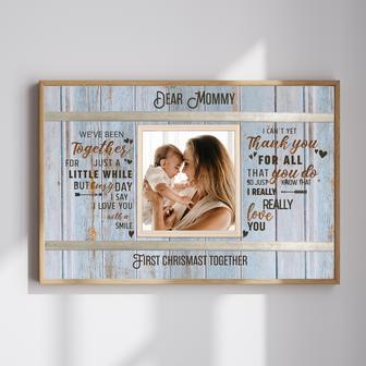 Dear Mommy Custom Canvas Art - First Christmas Home Decor Gift | Familywalldecor