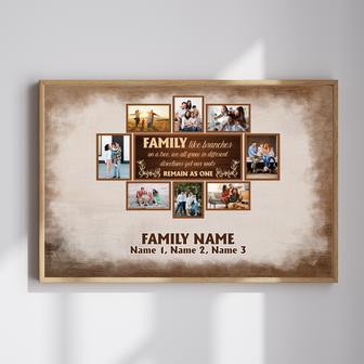 Family Like Branches on A Tree Custom Photo Collage Canvas Gift for Family | Familywalldecor