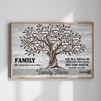 Family Tree Canvas Wall Art Gift for Family | Familywalldecor