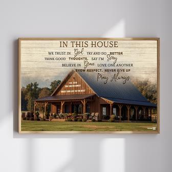 In This House We Trust In Good Custom Photo Canvas Gift For House Warming | Familywalldecor