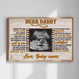 New Dad Gift - Personalized Ultrasound Canvas Wall Art with Photo | Familywalldecor