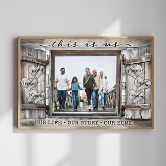 Personalized Family Photo Canvas - This Is Us Our Life, Story, and Home | Familywalldecor