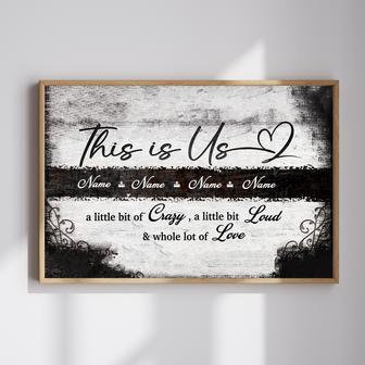 This Is Us Custom Family Name Canvas - Rustic Wall Decor | Familywalldecor