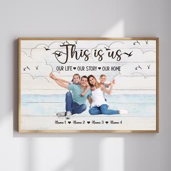 This Is Us Custom Photo Canvas Family on The Beach Background | Familywalldecor