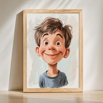 Brother Caricature Portrait – Fun Personalized Wall Art | Familywalldecor