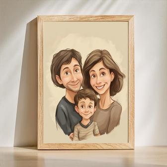 Family Caricature Portrait – Vibrant Custom Home Decoration | Familywalldecor