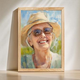 Grandma Oil Painting Portrait – Classic Handcrafted Keepsake | Familywalldecor