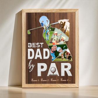 Personalized Dad Golf Photo Collage Canvas Custom Father’s Day Gift For Dad | Familywalldecor