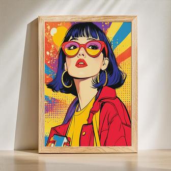 Sister Pop Art Portrait Trendy And Colorful Wall Decoration | Familywalldecor