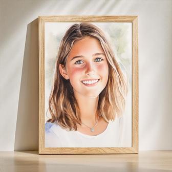 Sister Watercolor Portrait – Beautiful Handcrafted Wall Art | Familywalldecor