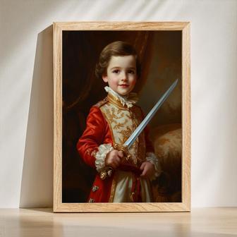 Son Family Regal Portrait – Noble And Unique Custom Art | Familywalldecor