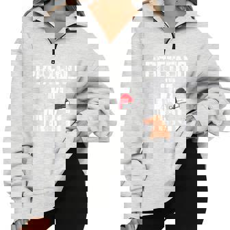 Pretend I'm Mr C Santa Clause Christmas Costume Half Zip Oversized Sweatshirt - Monsterry