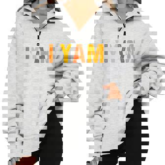She's My Sweet Potato I Yam Thanksgiving Matching Couples Half Zip Oversized Sweatshirt - Monsterry