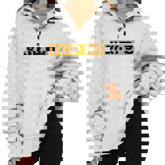 Skipbo Simple Text Tshirt Funny Game Shirt Half Zip Oversized Sweatshirt - Monsterry