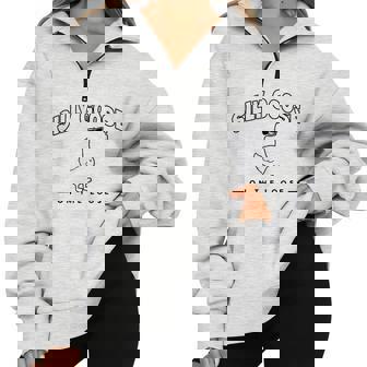 Silly Goose On The Loose Kids Silly Goose University Tank Top Half Zip Oversized Sweatshirt - Monsterry