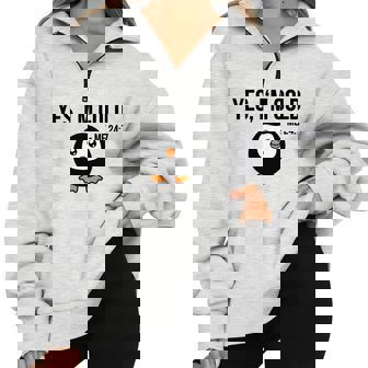 Yes I'm Cold Me 24 7 Cool Penguin Always Freezing Sweatshirt Half Zip Oversized Sweatshirt - Monsterry