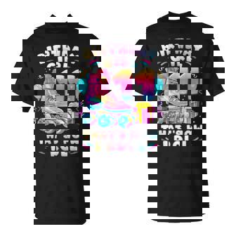 11Th Birthday Girl 11 Years Roller Skates Number 11 T-Shirt - Monsterry