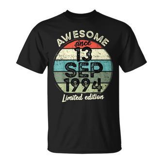 13 September 1994 30 Geburtstag 30 Jahre Alt 2024 Geburtstag T-Shirt - Geschenkecke