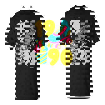 1990 Roller Skates & Sweet Treats Summer 90S Vibes Nostalgia T-Shirt - Monsterry