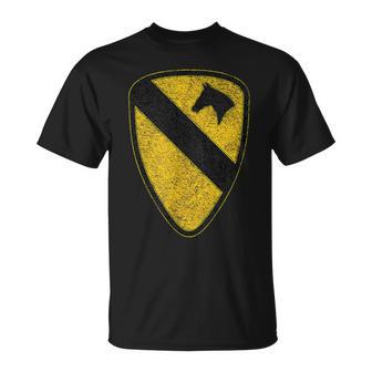 1ª División De Caballería Ejército Primer Equipo Fuerte Capucha EeUu EeUu Camiseta unisex - Regaloses
