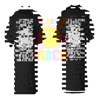 1St Grade Vibes Smile Face Back To School First Grade T-Shirt - Thegiftio