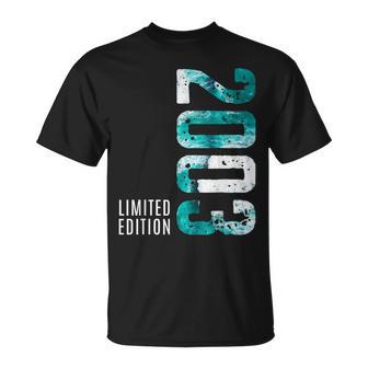 21 Años Chica Chico 2003 Cumpleaños 21 Edition Limitada 2003 Camiseta unisex - Regaloses