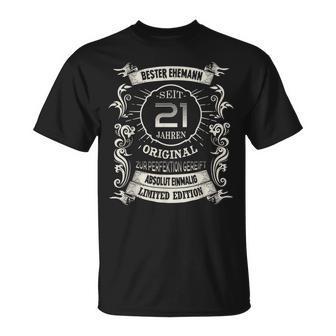 21 Wedding Anniversary Bester Ehemann Seit 21 Jahren Opalhochzeit T-Shirt - Geschenkecke