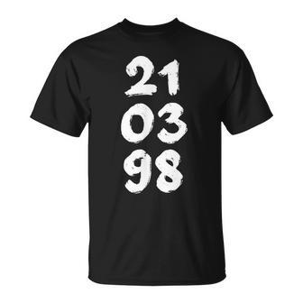 210398 Geburtsdatum Mit GeburtstagMonatJahr T-Shirt - Geschenkecke