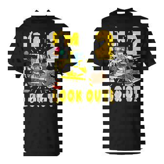 2Nd Birthday Boys Construction Truck Bulldozer 2 Years Old T-Shirt | Mazezy