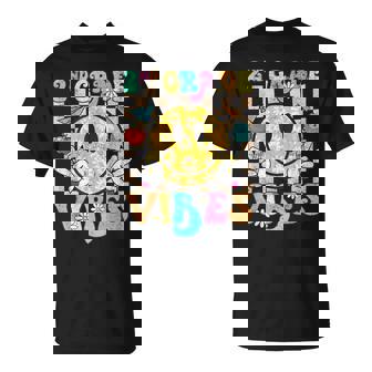 2Nd Grade Vibes Smile Face Back To School Girls Second Grade T-Shirt | Mazezy