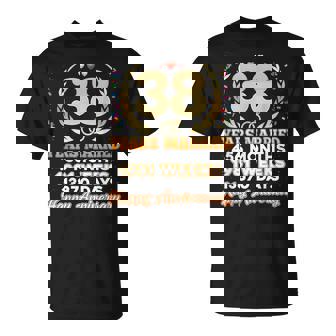 38 Years Married Happy 38Th Wedding Anniversary Couple Ring T-Shirt - Monsterry