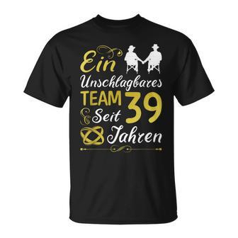 39 Jahreerheiratet 39 Hochzeitstag Sonnenhochzeit T-Shirt - Geschenkecke