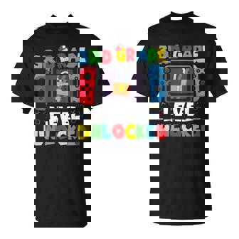 3Rd Grade Level Unlocked Back To School First Day Gamer Boys T-Shirt | Mazezy