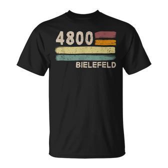 4800 Bielefeld Retro Postcodes Old Postcodeintage T-Shirt - Geschenkecke