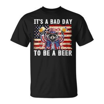 4Th Of July It's A Bad Day To Be A Beer Racoon T-Shirt - Monsterry