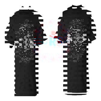 4Th Of July Nurse American Flag Fourth Of July Nurse T-Shirt - Thegiftio UK