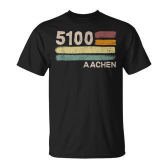 5100 Aachen Retro Postcodes Old Postcodeintage T-Shirt - Geschenkecke