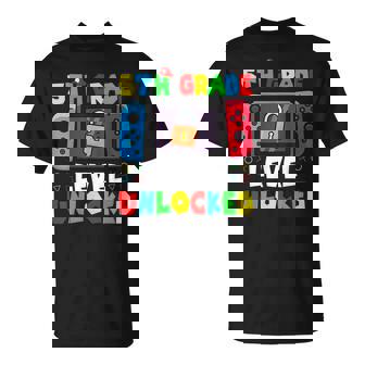 5Th Grade Level Unlocked Back To School First Day Gamer Boys T-Shirt - Seseable