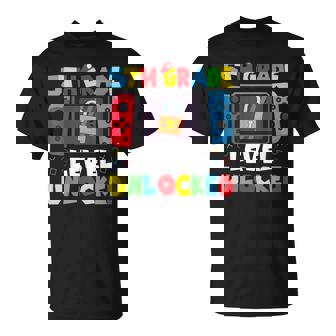 5Th Grade Level Unlocked Back To School First Day Gamer T-Shirt | Mazezy