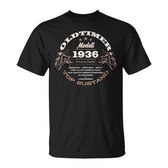 88 Geburtstag Mann Frau Motorrad Motorradfahrer Biker 1936 T-Shirt - Seseable